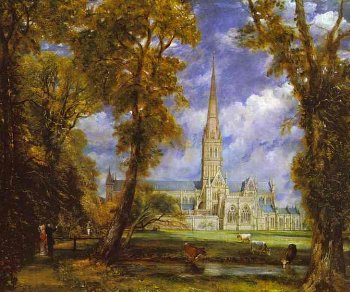 1825_Salisbury Cathedral from the Bishop's Grounds
